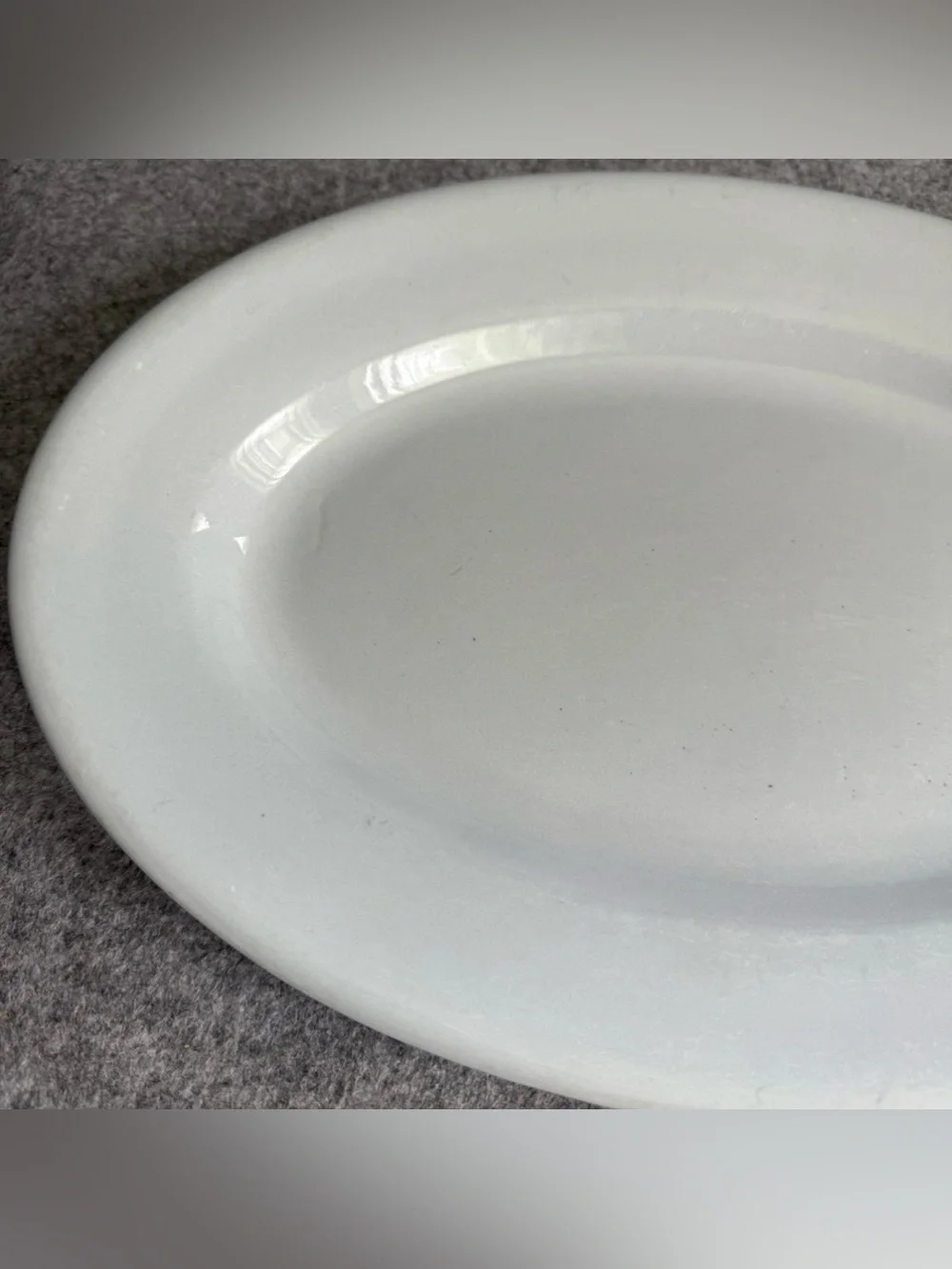Vintage Buffalo China Blue Lune Ware Restaurant-Style Oval Platter